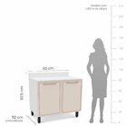 Cozinha Completa 5 Peças 224,5cmx270cm Amara Branco/creme