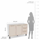 Cozinha Completa 5 Peças 224,5cmx270cm Amara Branco/creme