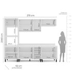 Cozinha Completa 5 Peças 224,5cmx270cm Amara Branco/verde Oli