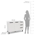 Cozinha Completa 5 Peças 224,5cmx270cm Meena Branco