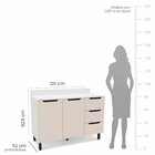 Cozinha Completa 5 Peças 224,5cmx270cm Meena Branco/creme