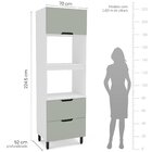 Cozinha Completa 5 Peças 224,5cmx270cm Meena Branco/verde Oli