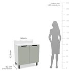 Cozinha Completa 5 Peças 224,5cmx270cm Meena Branco/verde Oli