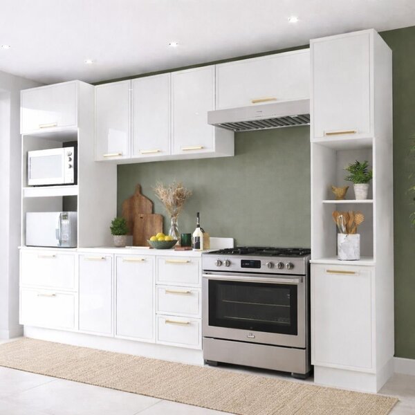 Cozinha Completa 5 Peças 224,5cmx310cm Amara Branco