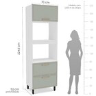 Cozinha Completa 5 Peças 224,5cmx310cm Amara Branco/verde Oli