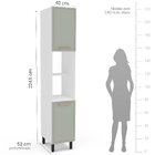 Cozinha Completa 5 Peças 224,5cmx310cm Amara Branco/verde Oli