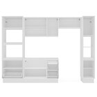 Cozinha Completa 5 Peças 224,5cmx310cm Amara Branco/verde Oli