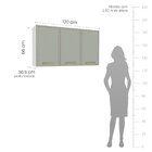 Cozinha Completa 5 Peças 224,5cmx310cm Amara Branco/verde Oli