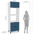 Cozinha Completa 5 Peças 224,5cmx310cm Meena Branco/azul