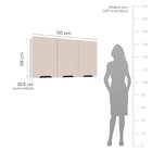 Cozinha Completa 5 Peças 224,5cmx310cm Meena Branco/creme