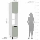 Cozinha Completa 5 Peças 224,5cmx310cm Meena Branco/verde Oli