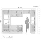 Cozinha Completa 5 Peças 224,5cmx310cm Amara Branco/azul