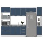 Cozinha Completa 5 Peças 224,5cmx310cm Amara Branco/azul