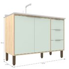 Cozinha Completa 5 Peças 2 Balcões 2 Armários Aéreos 1 Panele