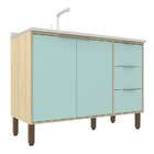 Cozinha Completa 5 Peças 2 Balcões 2 Armários Aéreos 1 Panele