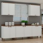 Cozinha Completa 5 Peças 3 Balcões 2 Armários Aéreos Iluminat