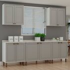 Cozinha Completa 5 Peças 3 Balcões 2 Armários Aéreos Iluminat