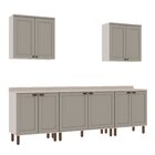 Cozinha Completa 5 Peças 3 Balcões 2 Armários Aéreos Iluminat