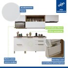 Cozinha Completa 5 Peças 5 Portas 4 Gavetas Texas Carvalho/br