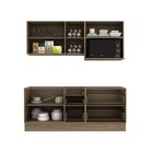 Cozinha Completa 5 Peças 6 Portas Safira Espresso Móveis Avel