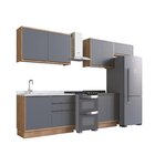 Cozinha Completa 5 Peças 8 Portas Viena Freijó / Grafite