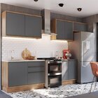 Cozinha Completa 5 Peças 8 Portas Viena Freijó / Grafite