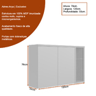 Cozinha Completa 5 Peças Arya 100% Mdf Jequitibá/gris Fosco -