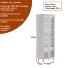 Cozinha Completa 5 Peças Arya 100% Mdf Jequitibá/gris Fosco -