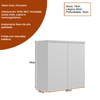 Cozinha Completa 5 Peças Arya 100% Mdf Jequitibá/gris Fosco -