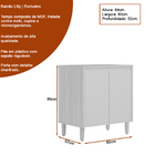 Cozinha Completa 5 Peças Arya 100% Mdf Jequitibá/gris Fosco -