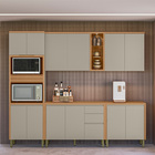 Cozinha Completa 5 Peças Arya 100% Mdf Jequitibá/gris Fosco -