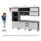 Cozinha Completa 5 Peças Barcelona Multimóveis Cr6179 Grafite