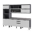 Cozinha Completa 5 Peças Barcelona Multimóveis Cr6179 Grafite