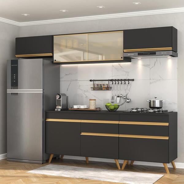 Cozinha Completa 5 Peças C/ Armário E Balcão Mp3710 Veneza Gb