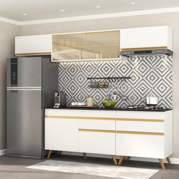 Cozinha Completa 5 Peças C/ Armário E Balcão Mp3710 Veneza Gw