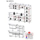 Cozinha Completa 5 Peças C/ Armário E Balcão Mp3713 Veneza Gb