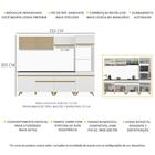 Cozinha Completa 5 Peças C/ Armário E Balcão Mp3715 Veneza Gw