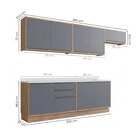 Cozinha Completa 5 Peças Com 2 Balcões 3 Armários Aéreos Em M