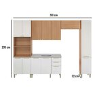 Cozinha Completa 5 Peças Com Armário E Balcão Sálvia Branco/f