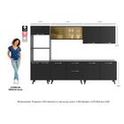 Cozinha Completa 5 Peças Com Vidro E Balcão Luíza Multimóveis