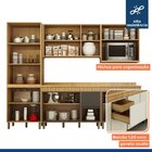 Cozinha Completa 5 Peças Dakota Aéreo Com Vidro Cinamomo/graf