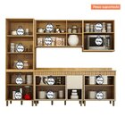 Cozinha Completa 5 Peças Dakota Aéreo Com Vidro Cinamomo/off