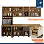 Cozinha Completa 5 Peças Dakota Aéreo Fresado Cinamomo/grafite