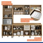 Cozinha Completa 5 Peças Detalhe Vidro Áustria  Cinamomo/off