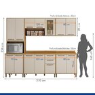 Cozinha Completa 5 Peças Detalhe Vidro Áustria  Cinamomo/off