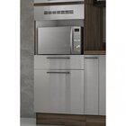 Cozinha Completa 5 Peças Em Madeira Com Acabamento Em Aço Ino