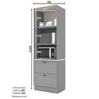 Cozinha Completa 5 Peças Emily Cinza/calcare