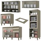 Cozinha Completa 5 Peças Évelin Com Aéreo Basculante Vidro -