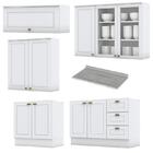 Cozinha Completa 5 Peças Nova York Com Vidro - Móveis Henn