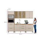 Cozinha Completa 5 Peças Torre Quente E Aéreo Com Vidro Refle